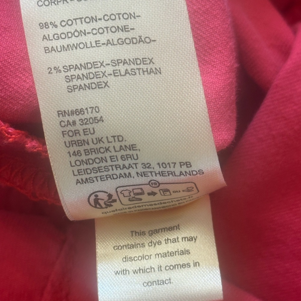 Free People In My Feelings Velvet Crop Slim Flare Pants Red Size Medium - Picture 9 of 9